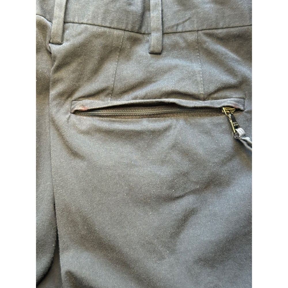 Prada Milano Womens Navy Blue Cotton Twill Trousers‎ Button Fly Made in Italy 48 - Picture 13 of 14